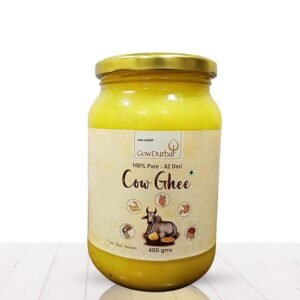 GowDurBar Indian Kankrej Cow Ghee 400 ML | Pure A2 Desi Cow Ghee | Traditional Cultured Method | Golden & Aromatic | Lab-Certified for Purity | For Cooking, Sweets & Daily Use Visit the GOW DURBAR Store